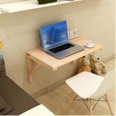 WBWAPA Robuster Klapptisch, platzsparender Hängetisch zur Wandmontage, schwebender, klappbarer Laptop-Schreibtisch, für das Home-Office oder die Waschküche geeignet