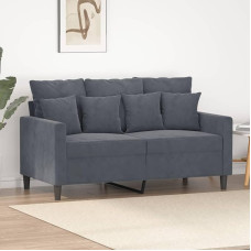 Mengtu 2 vietų sofa Dvigulė sofa Sofa Lounge Sofa Minkšta sofa Atsipalaiduoti sofa Svečių sofa Loveseat Sofa gyvenamajam kambariui Miegamojo kambarys Svečių kambarys Tamsiai pilka 120 cm Velvetas