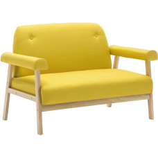 HETFTJN Sofa Sets Living Room Couch Sleeping Chair Lounge Sofa - 2-Seater Sofa Fabric Yellow for Seating Room Bedroom Office Hotel Room