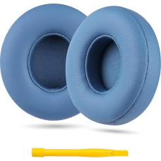 YOCOWOCO Ersatz-Ohrpolster für Beats Solo 4 Wireless On-Ear-Kopfhörer, Solo4 Ohrpolster mit weichem Proteinleder und geräuschisolierendem Memory-Schaum (Schieferblau)