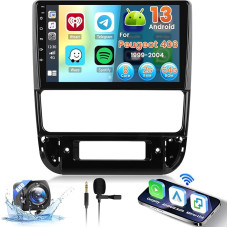 8 Kerne Inefala Android Radio für Peugeot 406 1999-2004 mit Wireless CarPlay 2+64G, 9 Zoll Bildschirm mit Android Auto 32EQ DSP 59UI FM RDS GPS Bluetooth WiFi SWC AHD Rückfahrkamera