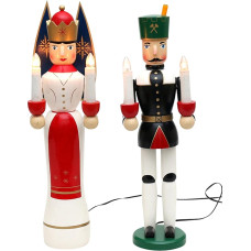 Dekohelden24 Angel and miner set, electrically illuminated including power supply, dimensions (L x W x H): 13 x 12 x 40 cm