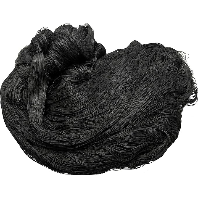 LINSOCLE 15 m x 15 m Bird Protection Net, Black, Stable Bird Net, Net for Chicken Enclosures, Aviary Net for Protects Fruit Trees and Vegetables from Bird Eating (Mesh Width 5 x 5 cm, Large Holes)