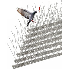 AOKKR Balandžius atbaidanti 3,5 m nerūdijančio plieno paukščių atbaidymo priemonė - nerūdijantys balandžius atbaidantys spygliai - paukščių atbaidymo priemonė ir apsauga nuo paukščių balkono stogo sode