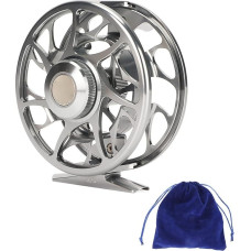 Baxnore Fly Fishing Reel, Fishing Reel Aluminum Alloy Large Mandrel Fly Reel, Wear Resistant Fishing Tackle Reel, Fishing Replacement Reel for Fishing