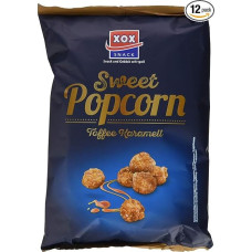 XOX Gourmet Popcorn Toffee Caramel, Pack of 12 (12 x 125 g)