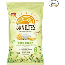 Walkers SunBites Vollkorn Snacks - grietinė ir traškinti juodieji pipirai (6x25g) - 6 pakuotės