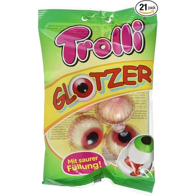 Trolli Fruit Gum Glotzer Filled, Pack of 21 (21 x 75 g)