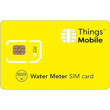 SIM-Karte für WASSERZÄHLER - Things Mobile - mit weltweiter Netzabdeckung und Mehrfachanbieternetz GSM/2G/3G/4G. Ohne Fixkosten und ohne Verfallsdatum. 10 € Guthaben inklusive