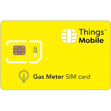 SIM-Karte für GASZÄHLER - Things Mobile - mit weltweiter Netzabdeckung und Mehrfachanbieternetz GSM/2G/3G/4G. Ohne Fixkosten und ohne Verfallsdatum. 10 € Guthaben inklusive