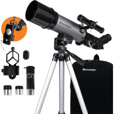Celestron 22007 Travel Telescope 60 DX Portable Refractor Telescope with Smartphone Adapter - Ideal for Beginners with Fully Coated Glass Lenses, Tripod, Backpack and Bonus Accessories, Black/Grey