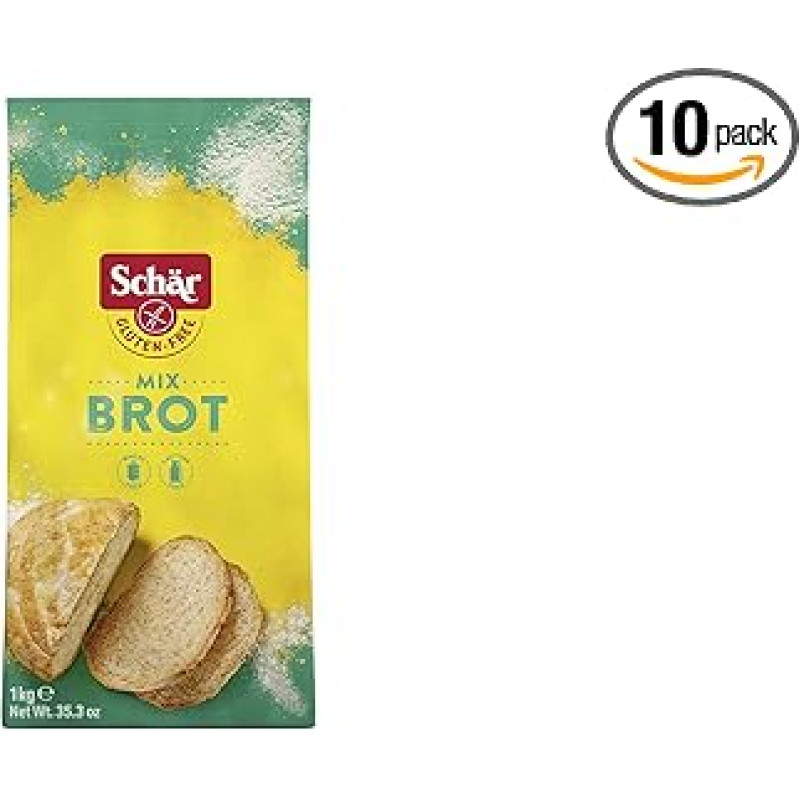 Schär Mix B Bread Mix Baking Mix Gluten Free 1 kg Pack of 10