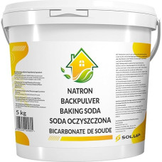 SOLUP Natrio milteliai 5 kg I Sodos milteliai Natrio milteliai valymui I Natris maistinės klasės I Kepimo milteliai Biri pakuotė Valymo milteliai I Natrio vandenilio karbonatas I Skalbimo soda 5 kg miltelių