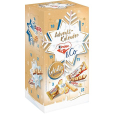 Ferrero Kinder and Co. White Advent Calendar - Advent Calendar with Chocolate Specialities from Ferrero and Kinder - 1 Calendar of 263 g