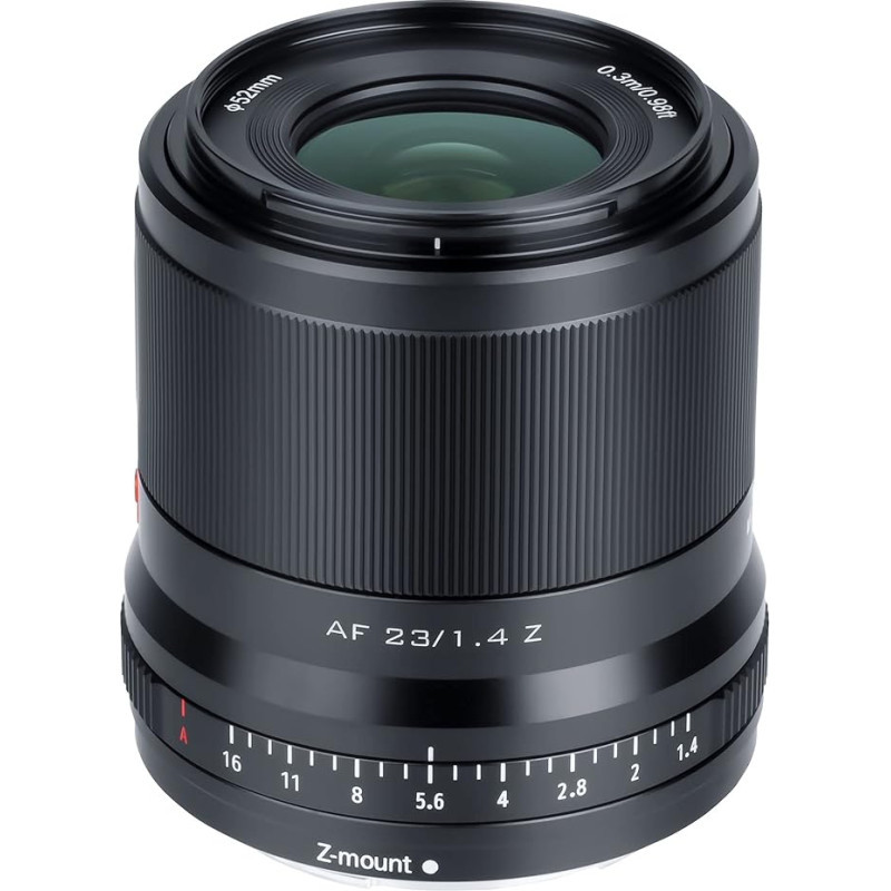 VILTROX AF 23 mm F1.4 Z montavimo objektyvas - automatinio fokusavimo APS-C plataus kampo fiksuoto židinio nuotolio objektyvas, skirtas Nikon Z-mount fotoaparatams Z5 Z50 Z6 Z6II Z7 Z7II Zfc