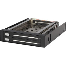 StarTech.com 2 Drive 2.5in Trayless Hot Swap SATA Mobile Rack Backplane - Dual Drive SATA Mobile Rack Enclosure for 3.5 HDD