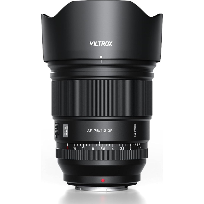 VILTROX 75 mm f/1.2 F1.2 XF automatinio fokusavimo objektyvas Fuji X Mount PRO lygio APS-C objektyvas Suderinamas su Fuji X-Mount fotoaparatais X-T5 X-H2 X-H2S X-T30 II X-T4 X-A7 X-E3 X-E3 X-E4 X-H1X-Pro2 X-T4 X-T10 X-T20