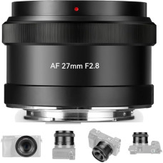 7artisans AF 27mm F2.8 E objektyvas su automatiniu fokusavimu APS-C kadro objektyvas, skirtas E-Mount fotoaparatams A5000 A6600 NEX-3 NEX-3N NEX-7 NEX5 CA7 A7I A7R A7S A7SI A7SII A9 ir kitiems (juodas)