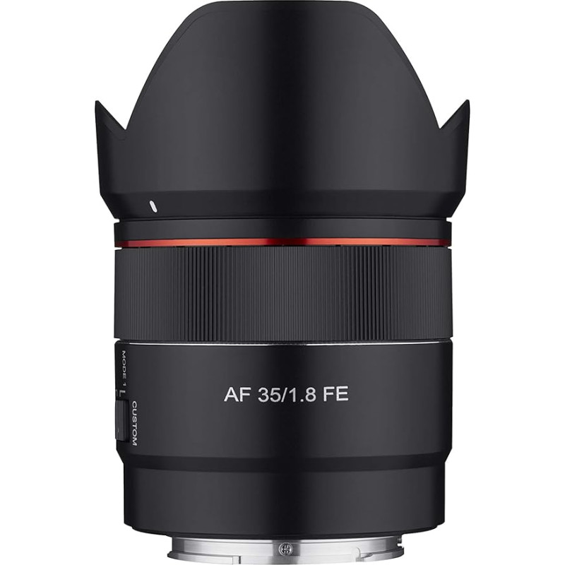 Samyang 35 mm F1.8 automatinio fokusavimo kompaktiškas pilno kadro plačiakampis objektyvas Sony E-Mount juodas (SYIO3518-E)