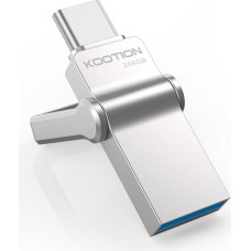 KOOTION USB Stick 256 GB Mini USB C Stick 3.0 OTG USB C Memory Stick USB 3.0 Flash Drive Type C USB Flash Drive USB-C Memory Stick for USB C Mobile Phone Android, PC, Tablet, Car Black