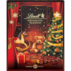 Lindt Chocolate Christmas Tradition Advent Calendar 2024, 253 g, 24 Different Chocolate and Chocolate Surprises, Chocolate for the Christmas Season, Chocolate Gift