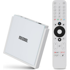 MECOOL KM2 Plus Deluxe Android TV Box, HDR 10+ 4K Dolby Vision Display, Google Netflix Certified Prime Voice Assistant Video WiFi 6 Dual Band TV Box