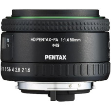 HD PENTAX-FA 50mmF1.4 standartinis objektyvas, skirtas naudoti su skaitmeniniais veidrodiniais fotoaparatais su K-Mount jungtimi