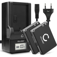 CELLONIC 2 x Camera Replacement Battery NB-5L for Canon Powershot S110 S100 SX230 HS SX220 HS SX210 is SX200 is SD790 is SD880 is SD870, Replacement Battery 1120 mAh + Charger Camera Battery Charger