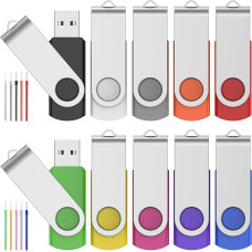 10 X 32GB Multicolor 32GB USB 2.0 Flash Drive Memory Stick for Promotional Gifts FEBNISCTE