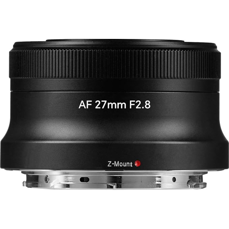 7artisans AF 27mm F2.8 automatinio fokusavimo objektyvas, plataus kampo APS-C žavus automatinio fokusavimo fotoaparato objektyvas, skirtas nuostabiai fotografijai (Nikon Z-Mount Z8 Z9 Z7 Z6 Z5 D850 D810 D750 D610 D7500 serija,