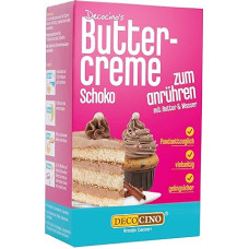 DECOCINO Šokoladinis sviesto kremas, paruoštas 250 g, skirtas dažymui, įdarams ir papuošimams, idealiai tinka keksiukams, kreminiams ir fondantiniams tortams