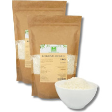 Green Essence Coconut Flakes 1 kg (2 x 500 g) - Natural Coconut Flakes for Versatile Uses - Coconut Flakes without Additives - 100% Pure and Natural (1000 g)