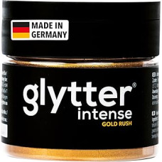 Glytter Glitter Glitter milteliai gėrimams (gold rush) - valgomi blizgučiai gėrimams ir skysčiams, pvz., putojančiam vynui, kokteiliams - geriami ir beskoniai blizgučių milteliai, pagaminti Vokietijoje