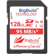 BigBuild Technology 128GB U3 95MB Memory Card for Olympus OM D E M1 Mark II, OM D E M10 Mark II, OM D E M10 Mark III, OM D E M5 Mark II, Olympus PEN E PL8, PEN E PL9, PEN F, STYLUS Tough TG 5 Camera