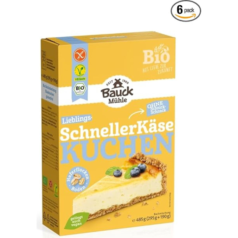 Bauckhof Organic Quick Cheesecake, 485 g