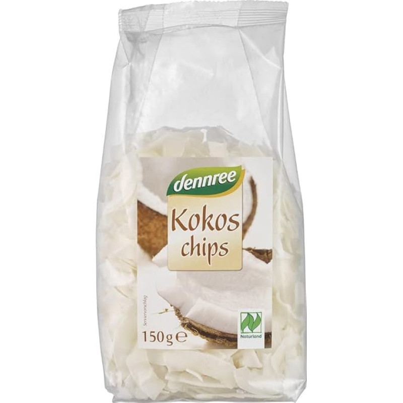 dennree Kokosų drožlės (150 g) - ekologiškos