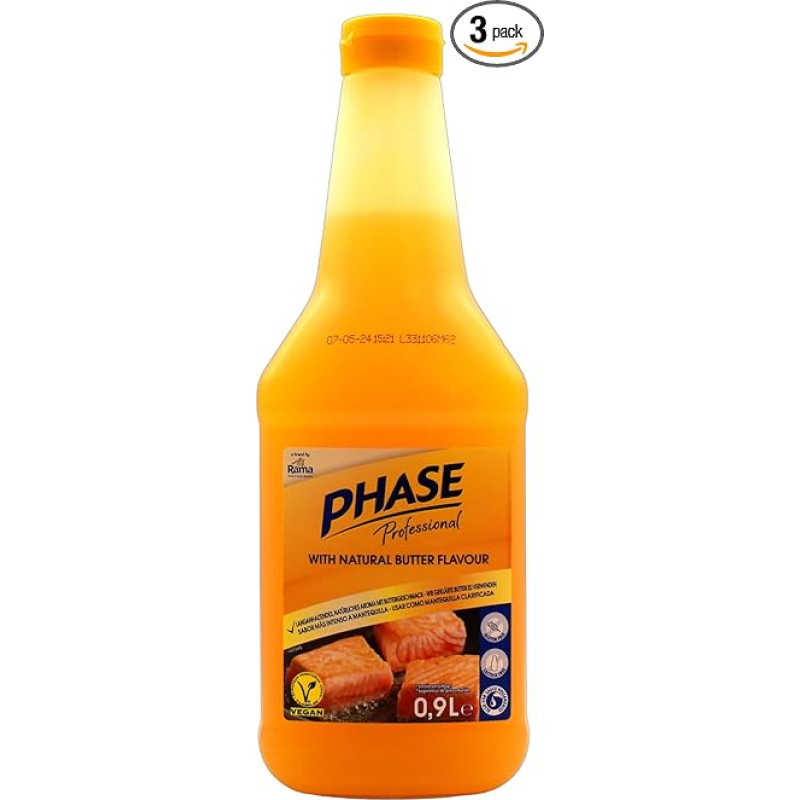 Rama Phase Professional Butter Flavour Vegetable Oil Pack of 3 x 900 ml