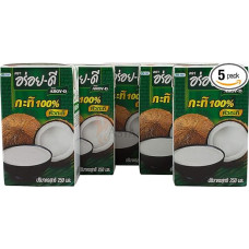 Aroy-D - Kokosų pienas su E435 - 5 pakuotės (5 x 250 ml)