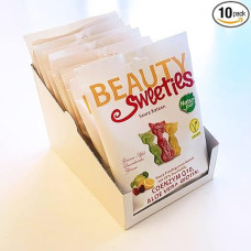 BeautySweeties Sour Cats 125 g Storage Pack Fruity Sour & Vegan Fruit Gum Cats with 25% Fruit Juice Practical in Pack of 10 (10 x 125 g Bags)