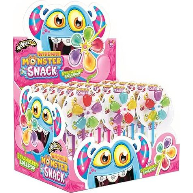 JOHNY BEE® Windmill Monster Snack 5 spalvotų užkandžių (30 x 16 g)