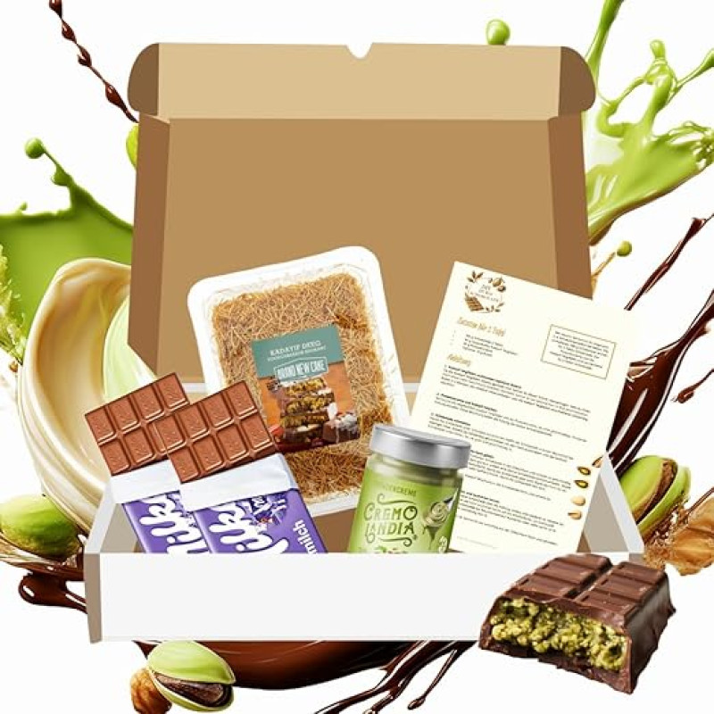 Dubai Chocolate Ingredients - DIY Set/Kit - Kadayif/Angel Hair - Pistachio Cream - Chocolate - Recipe