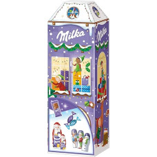 Milka 3D Haus Adventskalender 1 x 229g I Adventskalender mit Schokolade I Weihnachtskalender I Schoko Adventskalender I mit Weihnachtsschokolade und Milka Schoko Bonbons