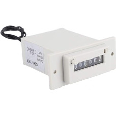 CSK6 YKW Electromagnetic Electronic Pulse Counter, Electronic Pulse Counter 12V Pulse Counter Pulse Signal Counter 6 Bit Electronic Counter (DC12V)