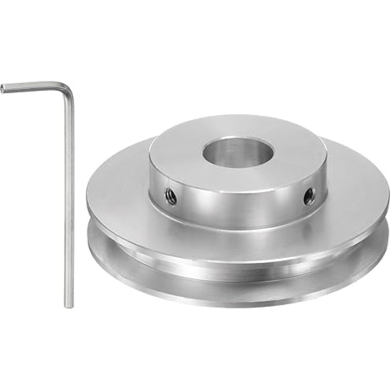 tiekimo žemėlapis Vieno griovelio skriemulys 10 mm fiksuotas skylė 60 mm išorinis skersmuo Aliuminio lydinys su šešiakampiu raktu gręžimui 6 mm PU apvalus diržas