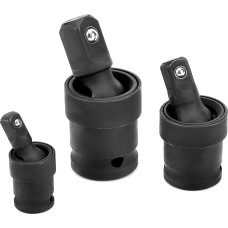 QWORK® 3 dalių universali jungtis smūginiam veržliarakčiui Universali jungtis su rutuline spyruokle, 1/4