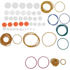 FTVOGUE 84 Pieces Combination Set Gear Parts Round Elastic Band Toy Craft Model