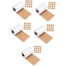 UKCOCO 5 Rollen Korkunterlage Korken Tischschutzunterlage Selbstklebende Korkkreise Selbstklebende Korkdämpfer Selbstklebende Korkbodenschoner Korkmatte Korkmöbelschutz Korkband