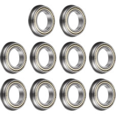 uxcell F6804ZZ Flansch-Kugellager, Stahlkugel, 20 x 32 x 7 mm, doppelt geschirmte Chromstahl-Flanschlager, 10 Stück