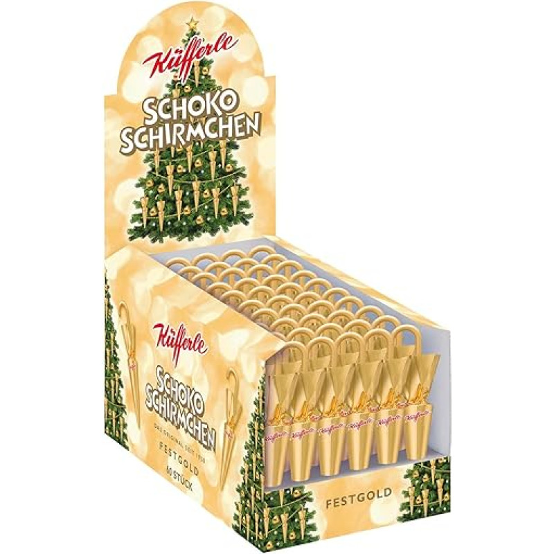 Küfferle Chocolate Umbrella Solid Gold 810g (Pack of 60)