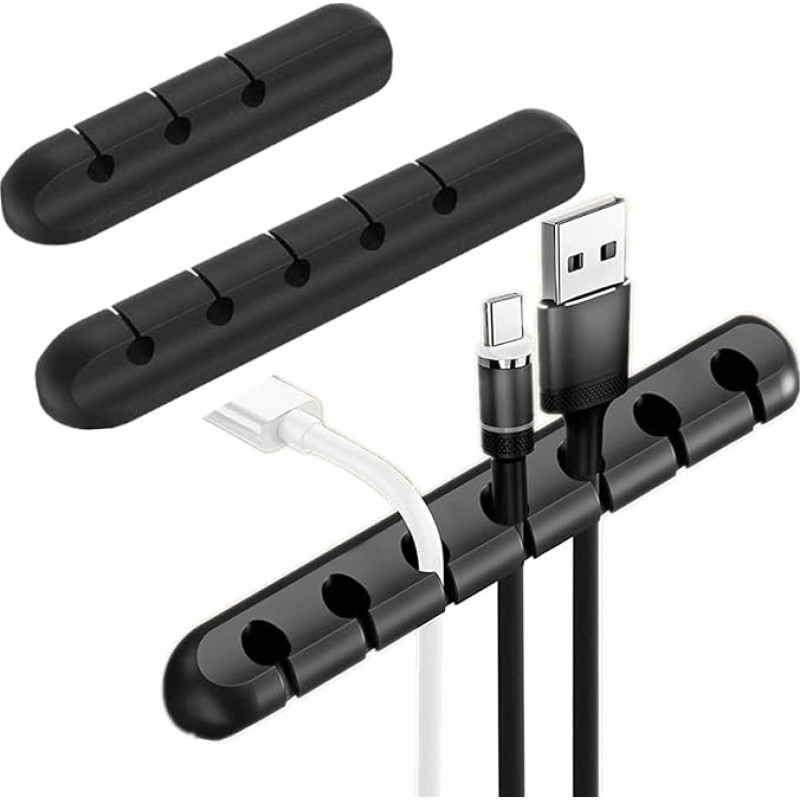 MUTORE Kabelhalter-Clips, Kabel-Organizer, 3 Stück, Kabel-Management-Clips, Silikon-Kabel-Organizer-Clips, USB-Kabelhalter für Zuhause, Büro, Auto, Nachttisch, Schreibtischzubehör